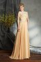 Robe mère de mariée naturel longue de princesse en chiffon avec sans manches - photo 3