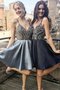 Robe de graduation avec sans manches distinctif en satin bref naturel - photo 1