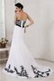 Robe de mariée longue de princesse en satin manche nulle de traîne moyenne - photo 2