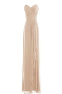 Robe demoiselle d'honneur naturel avec chiffon fermeutre eclair avec gradins ruché