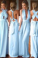 Robe demoiselle d'honneur naturel avec chiffon ligne a de princesse avec sans manches