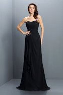 Robe demoiselle d'honneur cordon avec sans manches de bustier avec fronce en chiffon