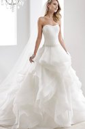 Robe de mariée avec chiffon avec zip a-ligne de sirène col en forme de cœur