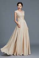 Robe mère de mariée naturel ligne a de princesse jusqu'au sol en chiffon