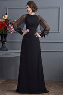 Robe de soirée longue fermeutre eclair en chiffon collant col u profond