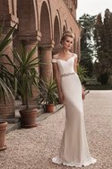 Robe de mariée plissage naturel facile en plein air avec perle