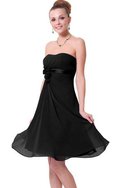 Robe de graduation a-ligne de tour de ceinture empire ruché sans dos de bustier