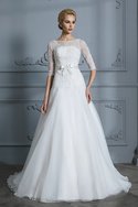 Robe de mariée de princesse magnifique avec sans manches avec manche 1/2 naturel