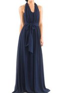 Robe demoiselle d'honneur longue elégant ligne a ruché dénudé