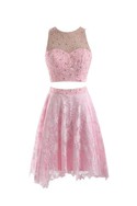 Robe de cocktail spécial romantique 2 pice beaded belt avec sans manches