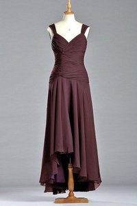 Robe demoiselle d'honneur plissage naturel ruché fermeutre eclair avec sans manches