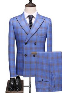Mode plaid costumes costume de mariage printemps 5xl