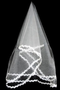 Populaire brèves voile de mariage