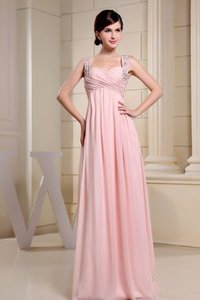 Robe de soirée plissage avec cristal de tour de ceinture empire avec chiffon