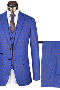3 pièces costumes hommes haute qualité plaid costumes de mariage pour hommes