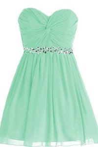 Robe de bal brillant en chiffon avec sans manches cordon ligne a