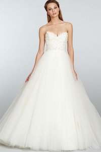 Robe de mariée naturel textile en tulle manche nulle avec fleurs de mode de bal
