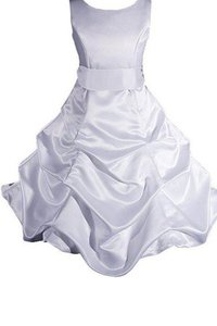 Robe de cortège enfant textile taffetas avec nœud a-ligne manche nulle de lotus