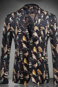 Soirée fantaisie blazer blazers occasionnels imprimer