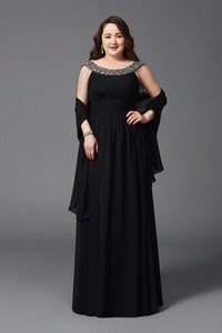 Robe de bal fermeutre eclair jusqu'au sol avec chiffon a-ligne de princesse