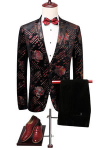 Costumes ensemble 2 pièces 4xl hommes slim fit hommes blazer mode