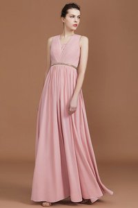 Robe demoiselle d'honneur avec chiffon de princesse manche nulle énergique ruché