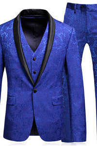 Blazer asiatique taille robe formelle imprimé smoking mode