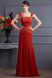 Robe de soirée naturel longue fermeutre eclair avec décoration dentelle jusqu'au sol