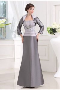 Robe mère de mariée longue de tour de ceinture en haute avec perle collant avec zip