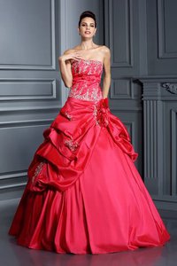 Robe de quinceanera longue textile taffetas cordon manche nulle de bustier