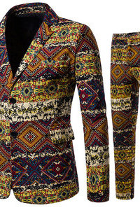 Costumes hommes costumes 2 pièces vintage décontracté simple boutonnage