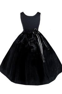 Robe de cortège enfant col u profond ligne a avec perle avec zip avec sans manches