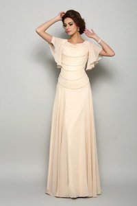 Robe mère de mariée longue naturel de princesse longueur au ras du sol avec perle