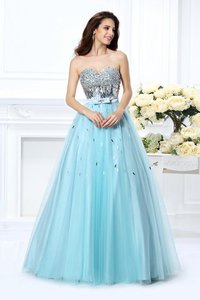 Robe de quinceanera longue de col en cœur en satin de mode de bal longueur au ras du sol