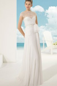 Robe de mariée mode sexy simple ceinture avec perle a plage