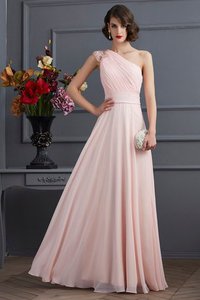 Robe de soirée naturel avec perle longueur au ras du sol en chiffon de princesse