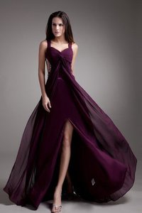 Robe de soirée longue avec perle ligne a de col en v avec sans manches