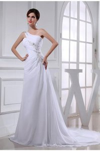 Robe de mariée avec chiffon de princesse de traîne moyenne avec perle a-ligne