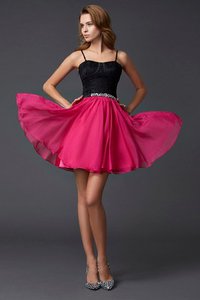 Robe fête de la rentrée de princesse ligne a fermeutre eclair manche nulle avec chiffon