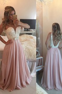 Robe de bal naturel col en forme de cœur avec perles de princesse avec sans manches