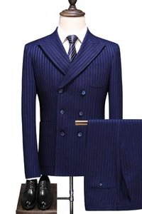 Costumes pour hommes costumes de mariage pour hommes scène rayé ensemble
