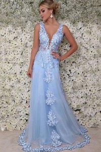 Robe de soirée appliques noble a-ligne longueur au ras du sol de princesse