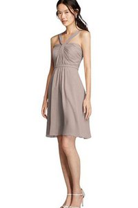 Robe demoiselle d'honneur plissage naturel manche nulle avec chiffon fermeutre eclair