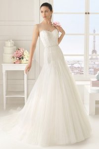 Robe de mariée serieuse moderne a salle intérieure manche nulle avec perle