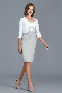 Robe mère de mariée avec sans manches en 1/2 manche de lotus frappant de fourreau