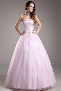 Robe de quinceanera avec perle de mode de bal en tulle de bustier en organza