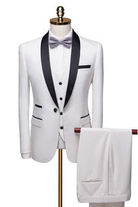 Royal costumes de mariage pour hommes 3 pièces hommes costume veste de smoking