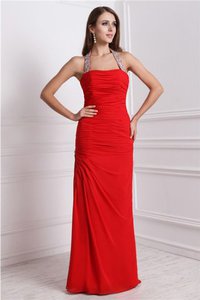 Robe de bal naturel longue avec chiffon manche nulle décolleté dans le dos