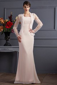 Robe mère de mariée naturel manche nulle jusqu'au sol avec chiffon maillot