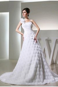 Robe de mariée longue cordon ligne a en taffetas manche nulle